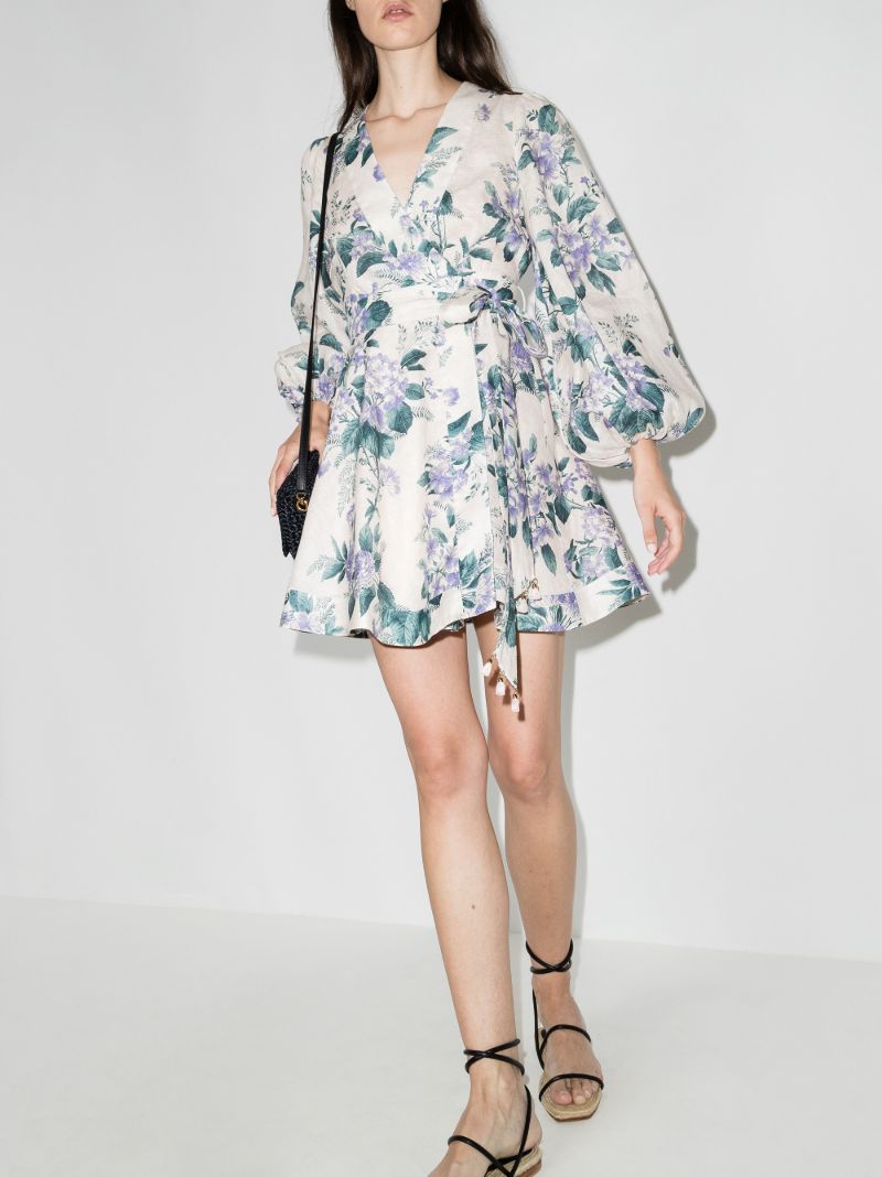 Cassia Floral Print Wrap Dress
