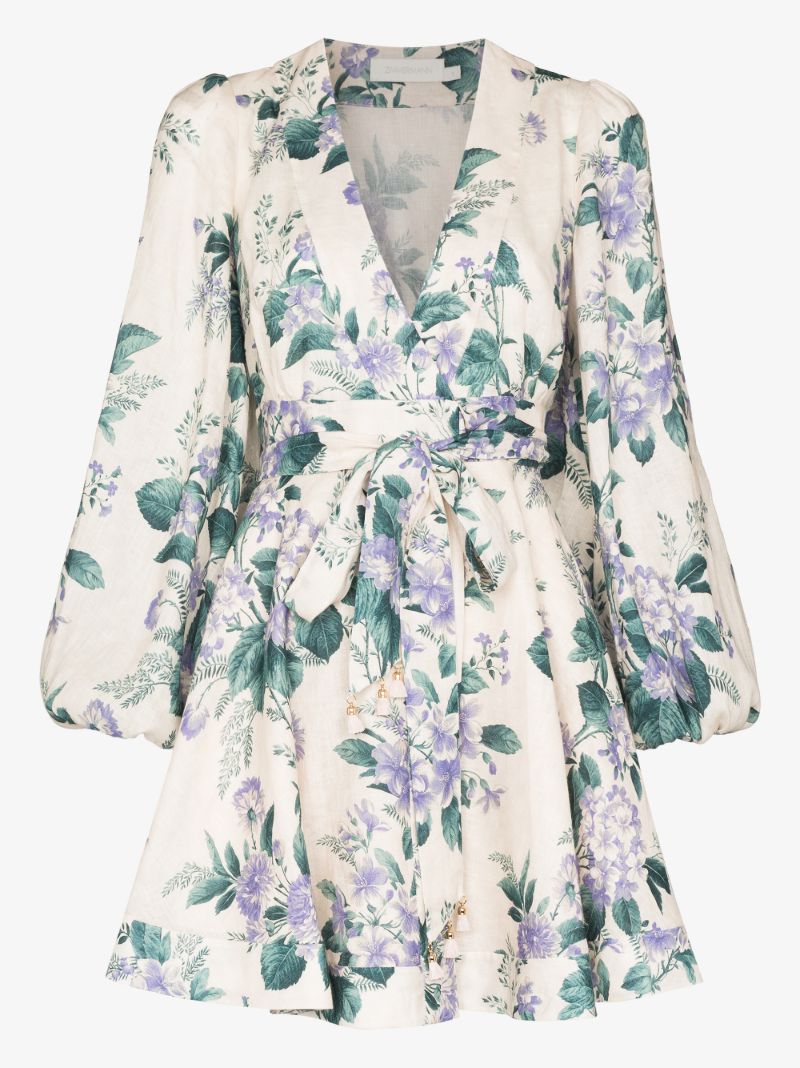 Cassia Floral Print Wrap Dress