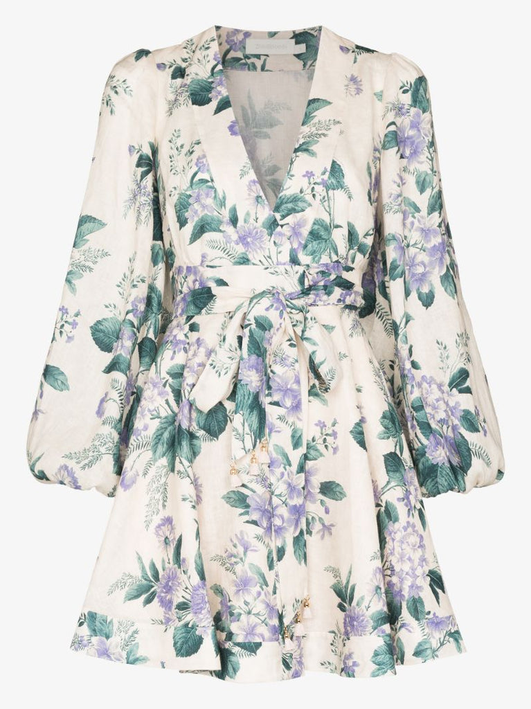Cassia Floral Print Wrap Dress
