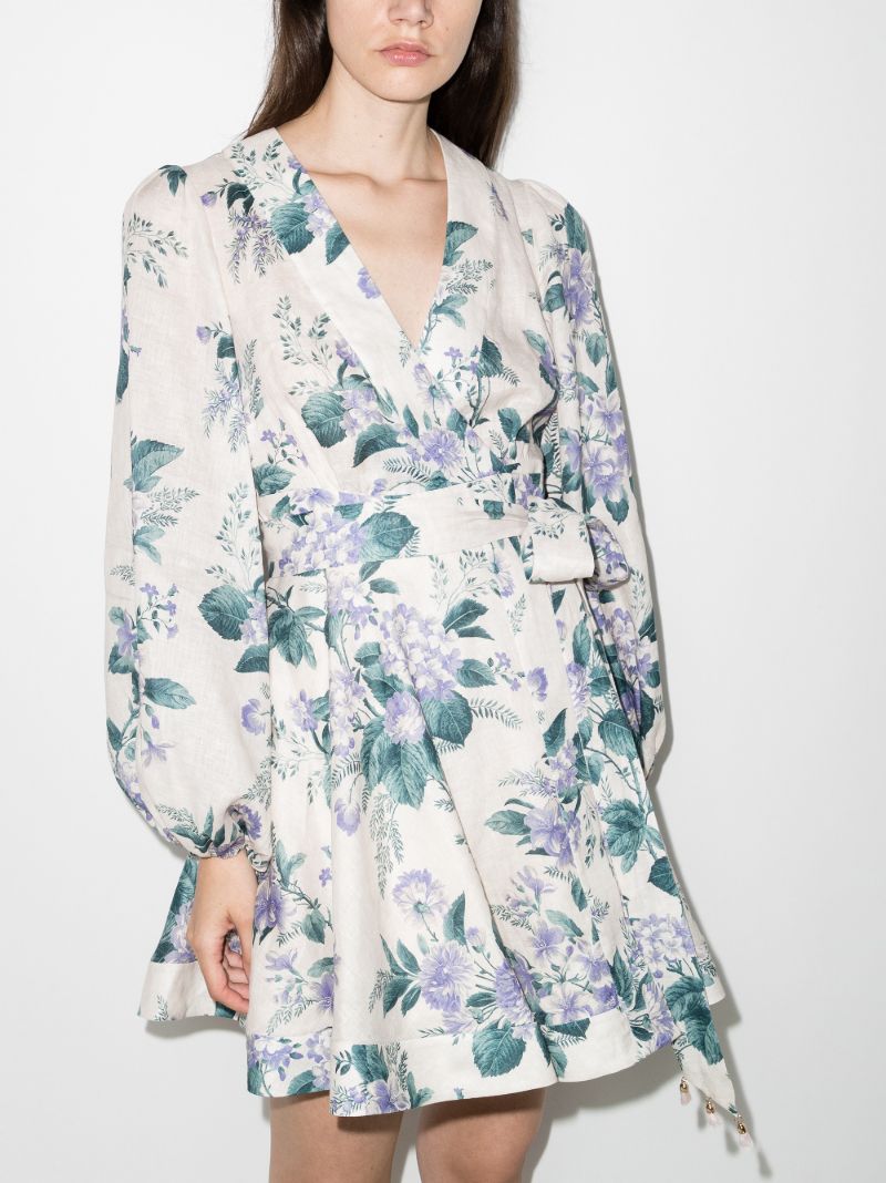 Cassia Floral Print Wrap Dress
