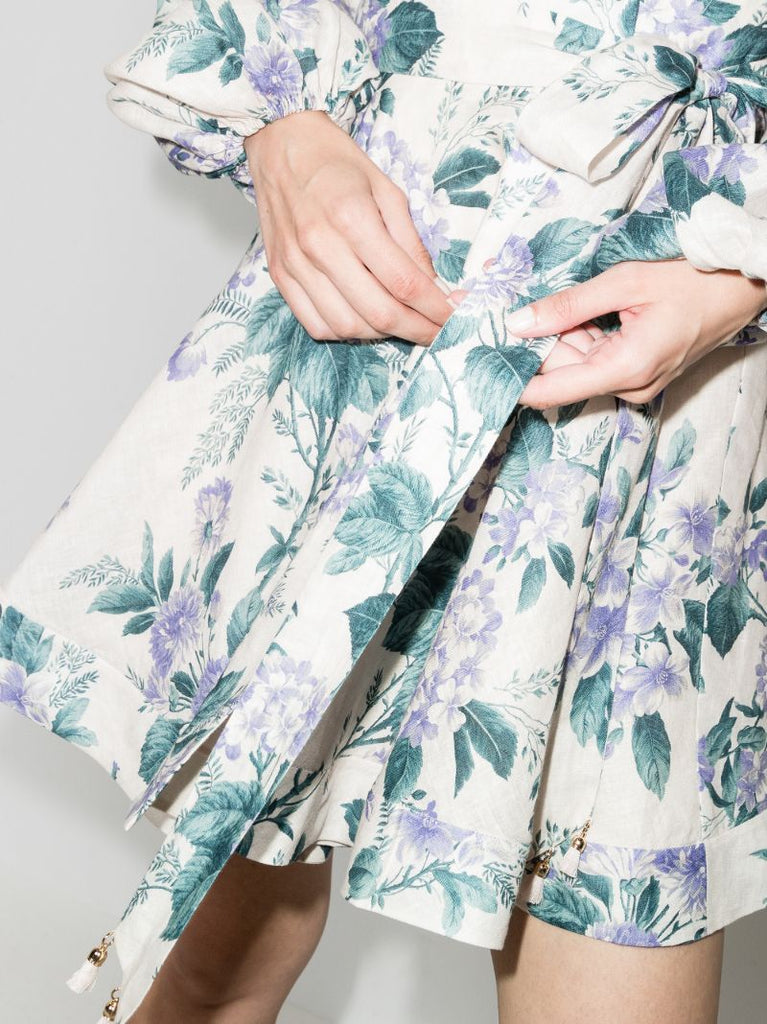 Cassia Floral Print Wrap Dress