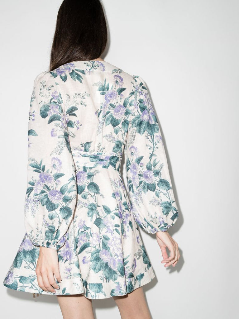 Cassia Floral Print Wrap Dress