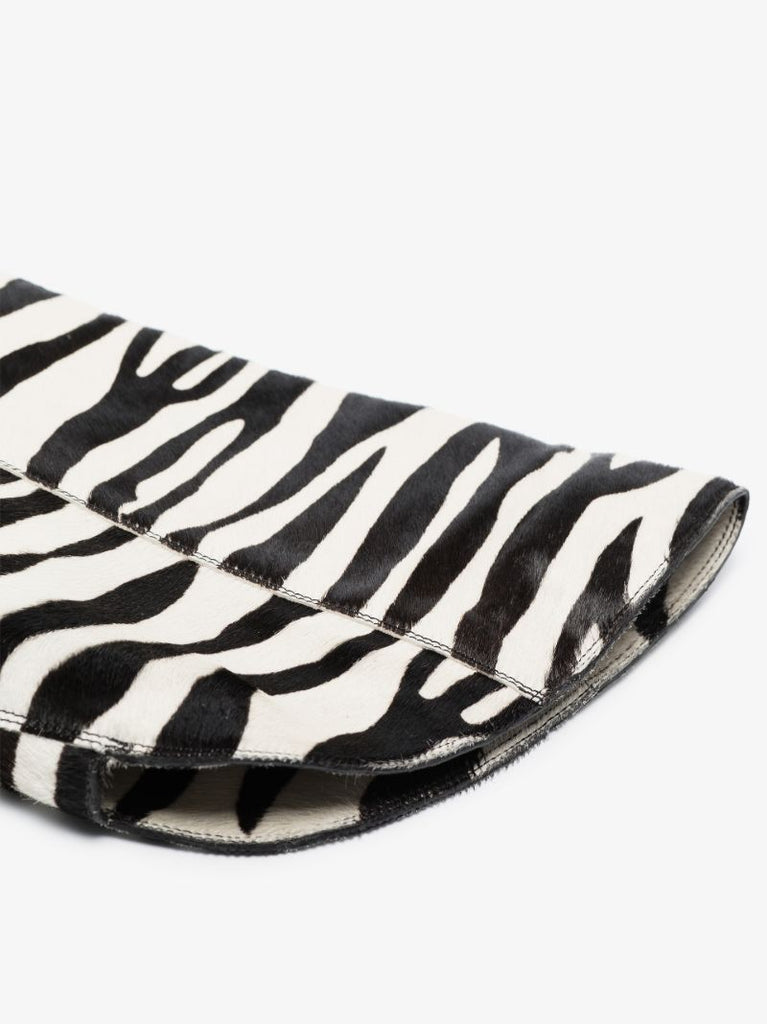 Black and White Laylis 75 Zebra Print Knee-high Boots