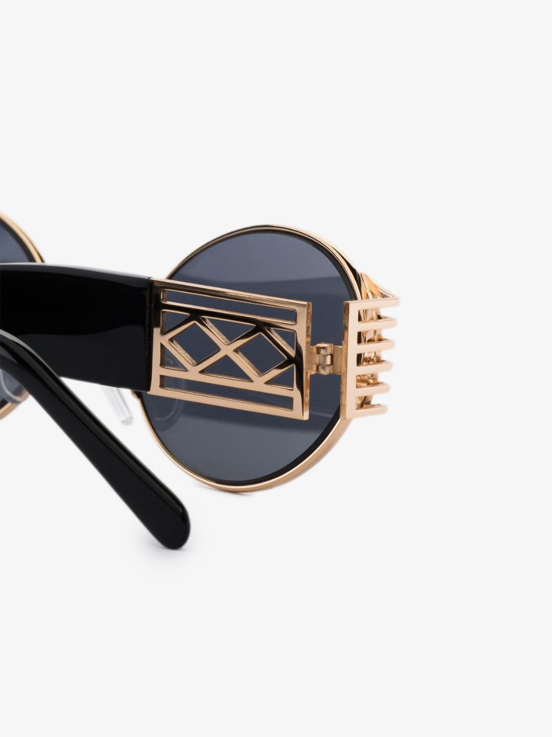 Gold Tone Pam Oval Sunglasses