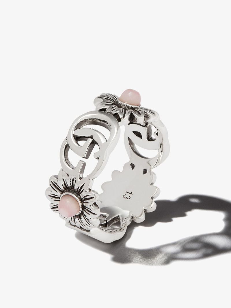 Sterling Silver Double G Flower Ring