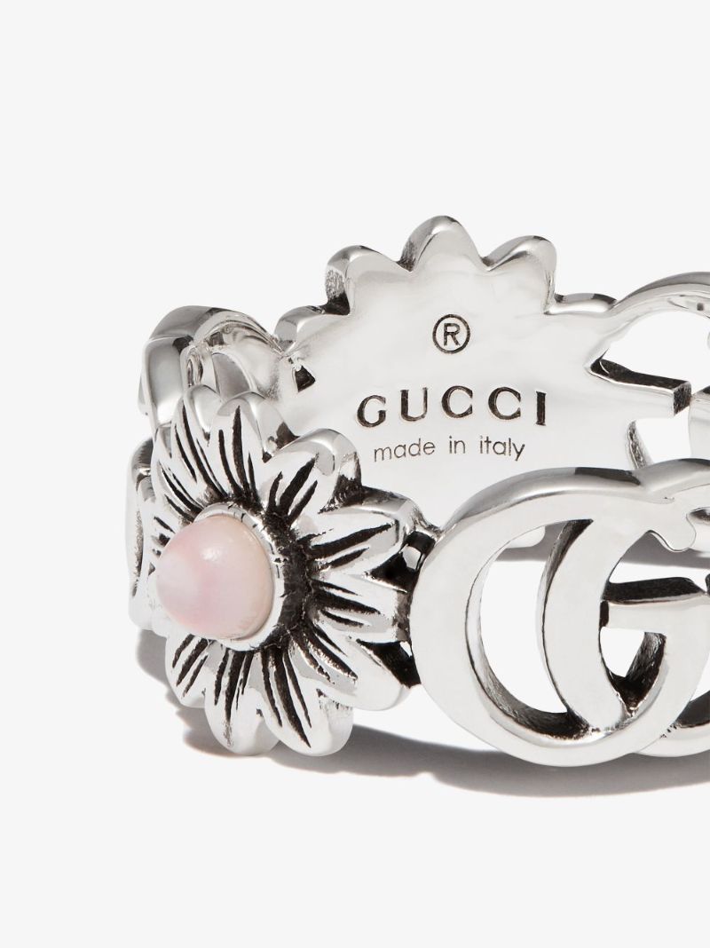 Sterling Silver Double G Flower Ring