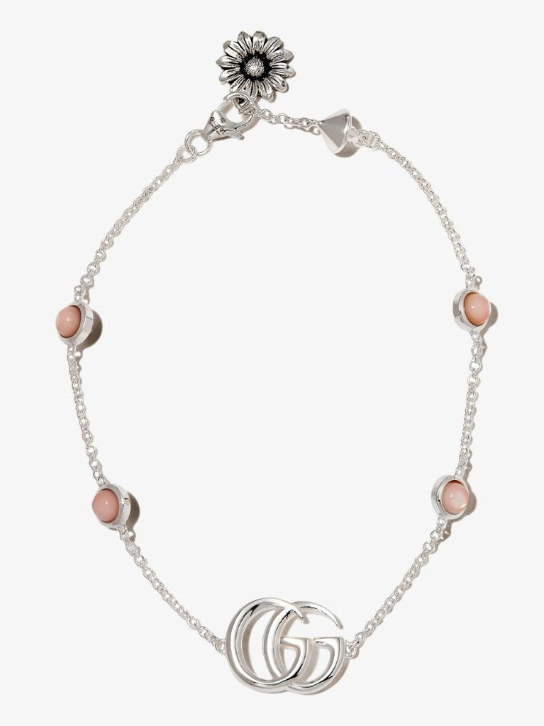 Sterling Silver Double G Flower Bracelet