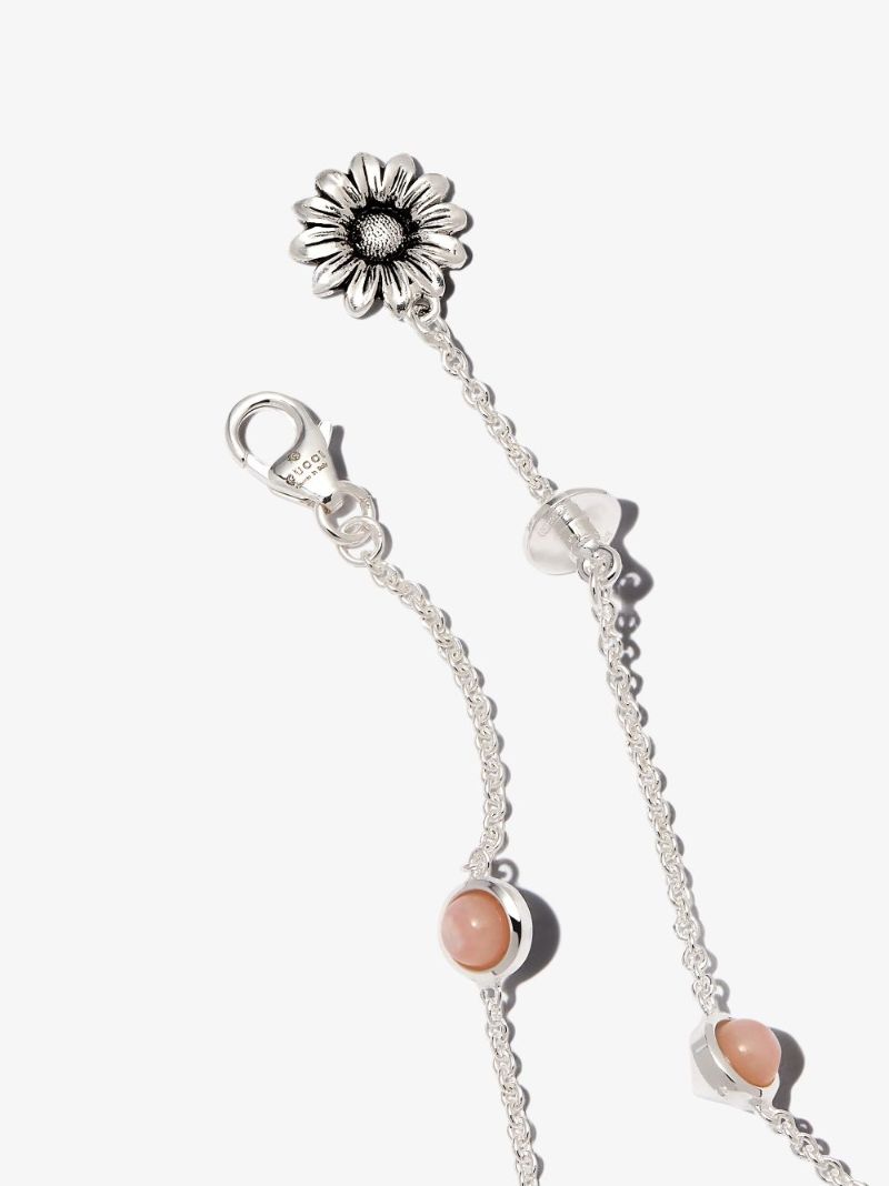 Sterling Silver Double G Flower Bracelet
