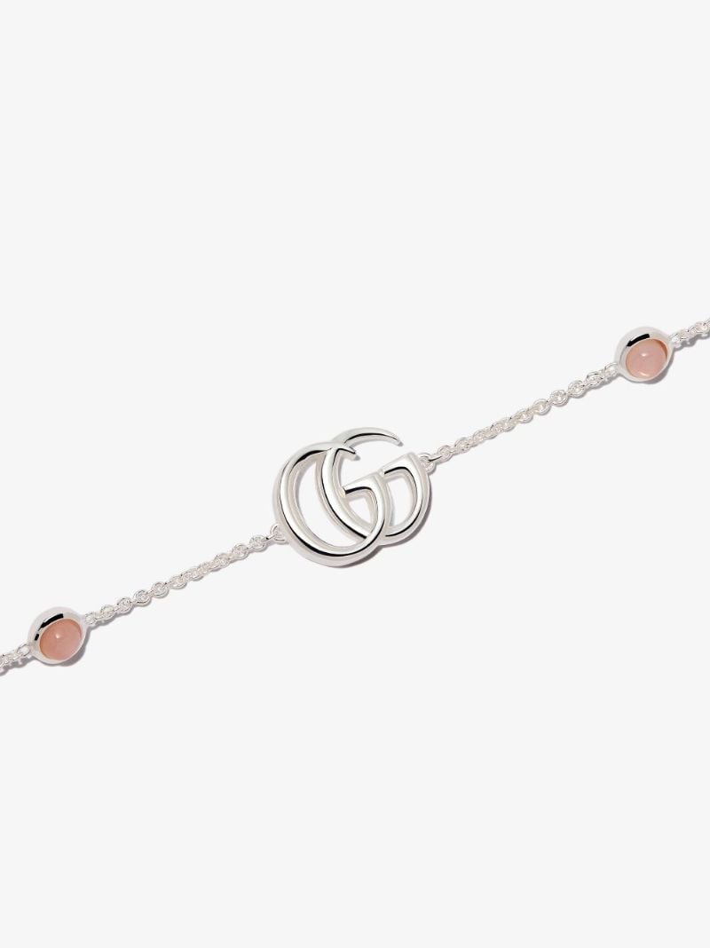 Sterling Silver Double G Flower Bracelet