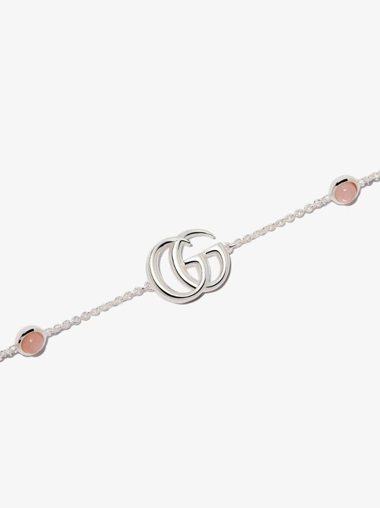Sterling Silver Double G Flower Bracelet