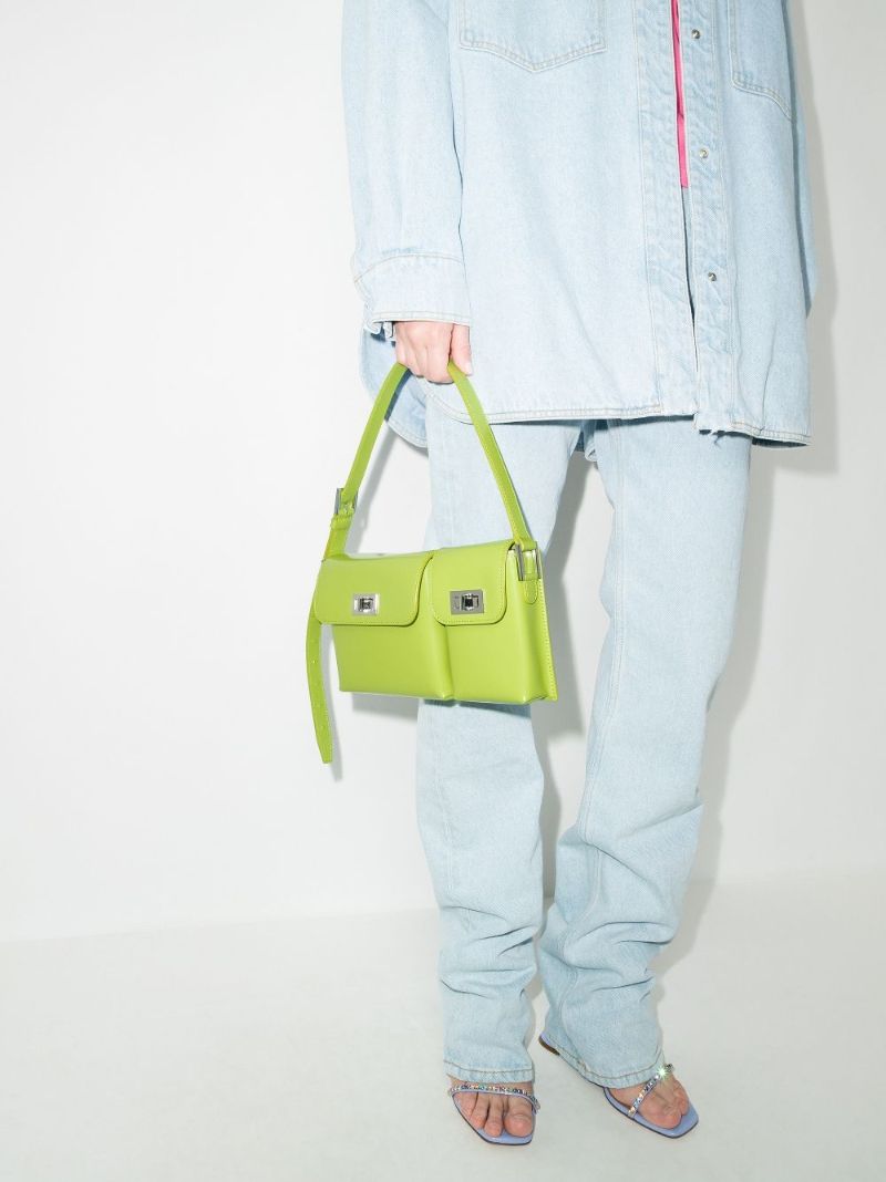 Green Billy Leather Shoulder Bag