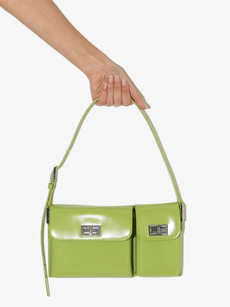 Green Billy Leather Shoulder Bag