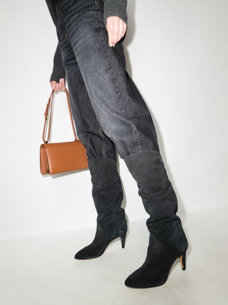 Black Laylis 75 Suede Boots