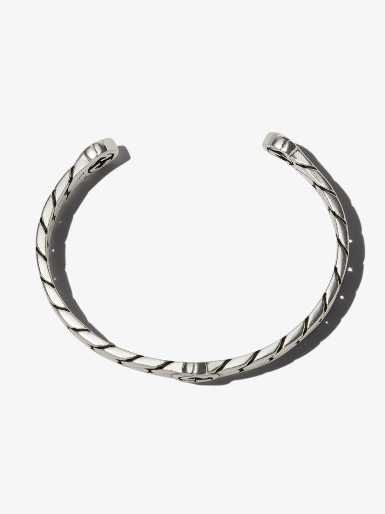 Sterling Silver Interlocking G Cuff Bracelet