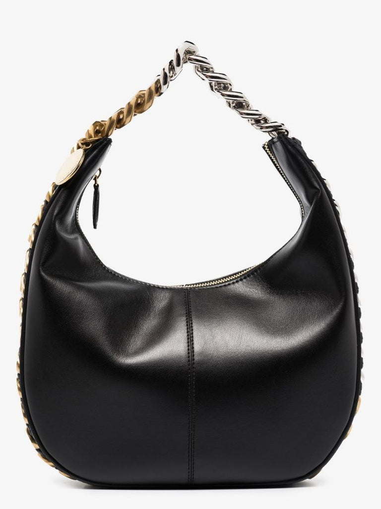 Black Frayme Zipit Small Faux Leather Shoulder Bag
