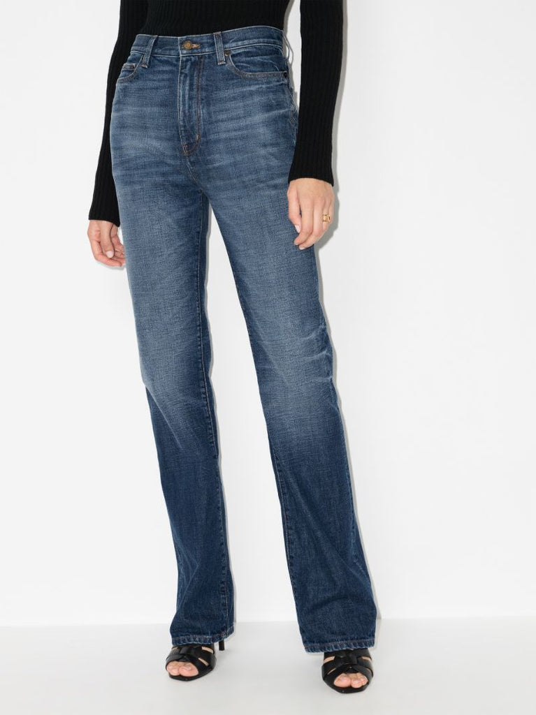 Blue Straight-leg Jeans