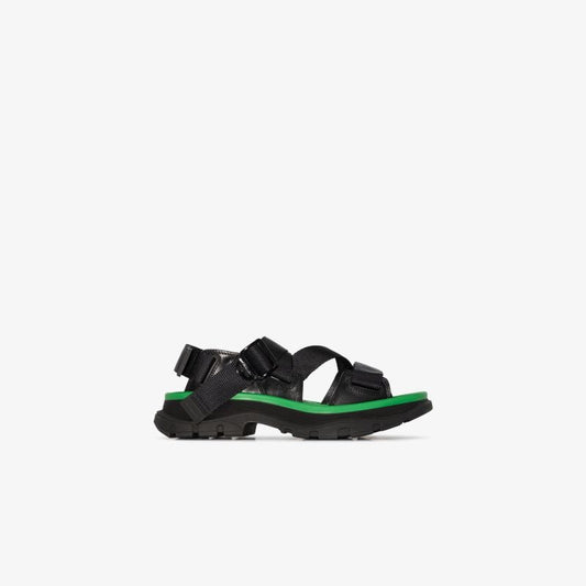 Black Tread Chunky Sandals