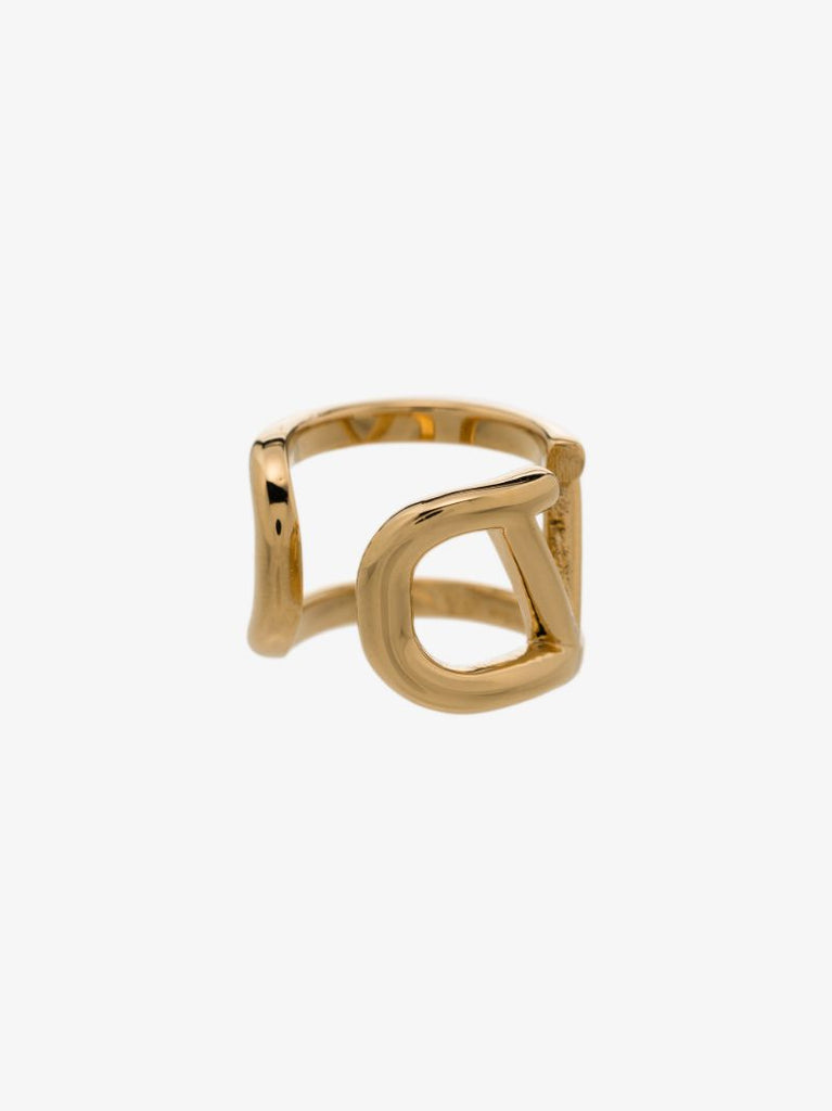 Gold Tone Vlogo Ear Cuff