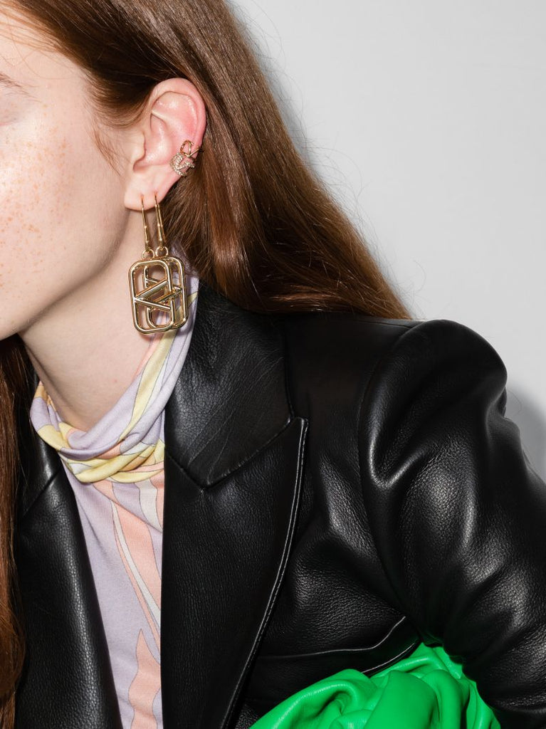 Gold Tone Vlogo Ear Cuff