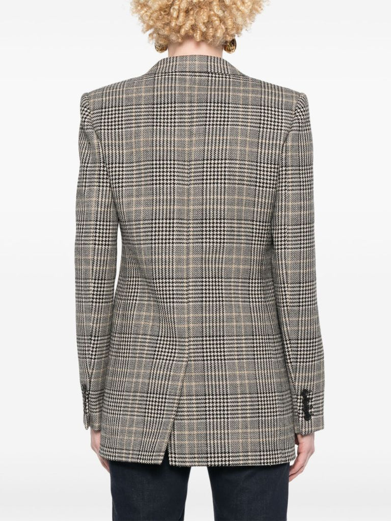 Brown Prince of Wales Checked Blazer
