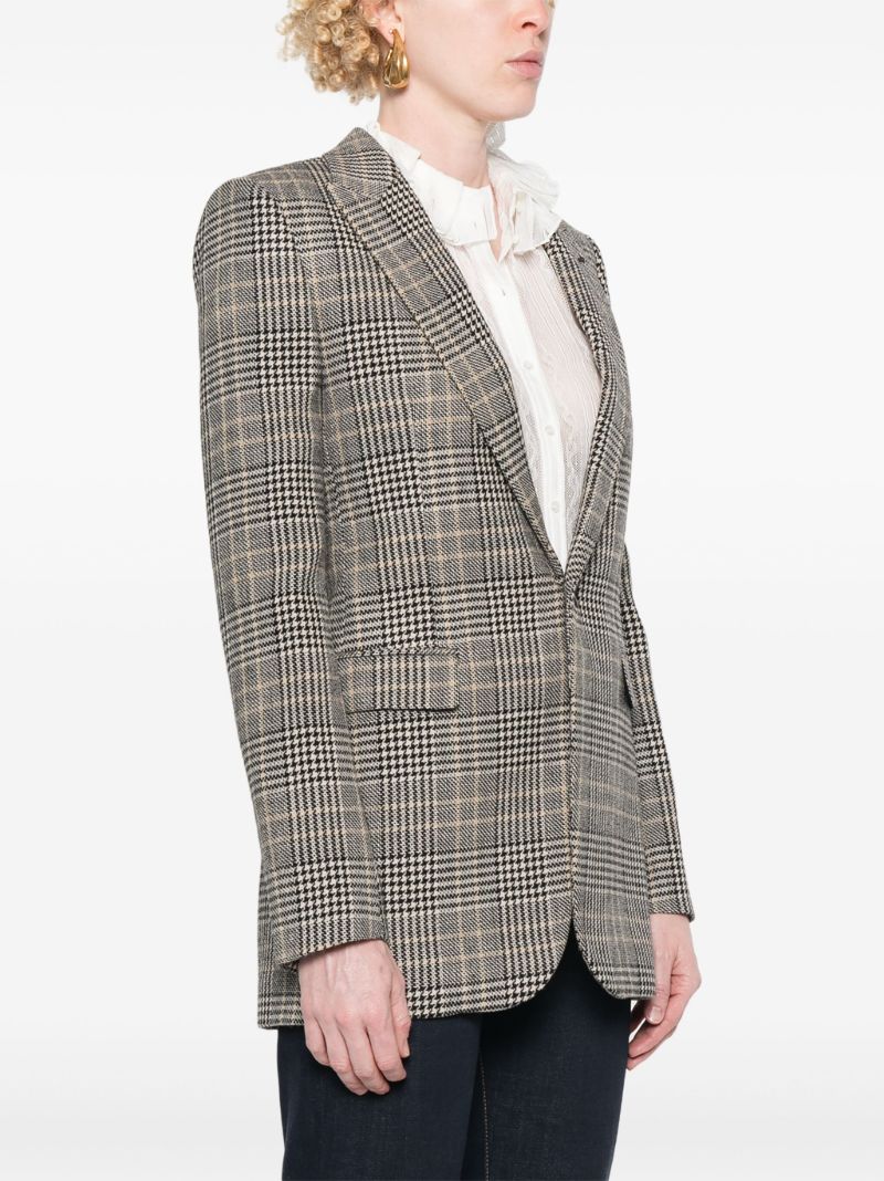 Brown Prince of Wales Checked Blazer