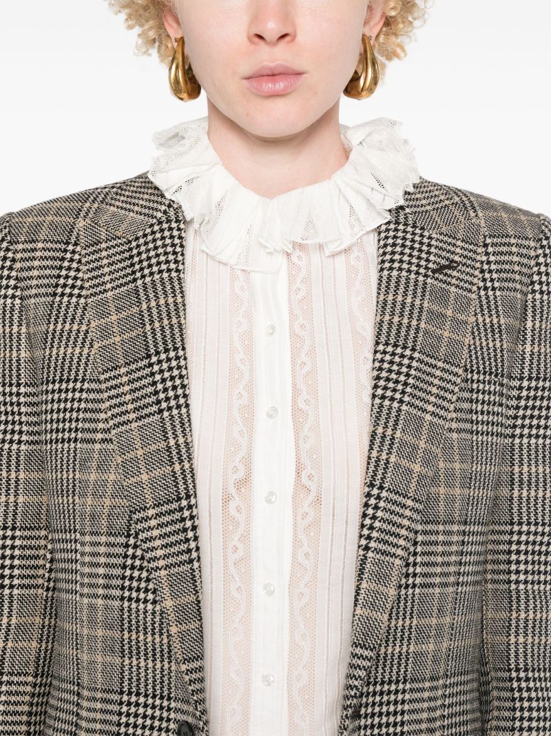 Brown Prince of Wales Checked Blazer