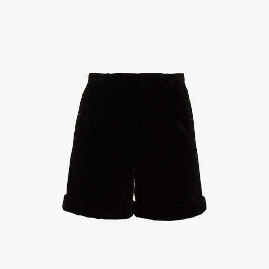 High Waist Velvet Shorts