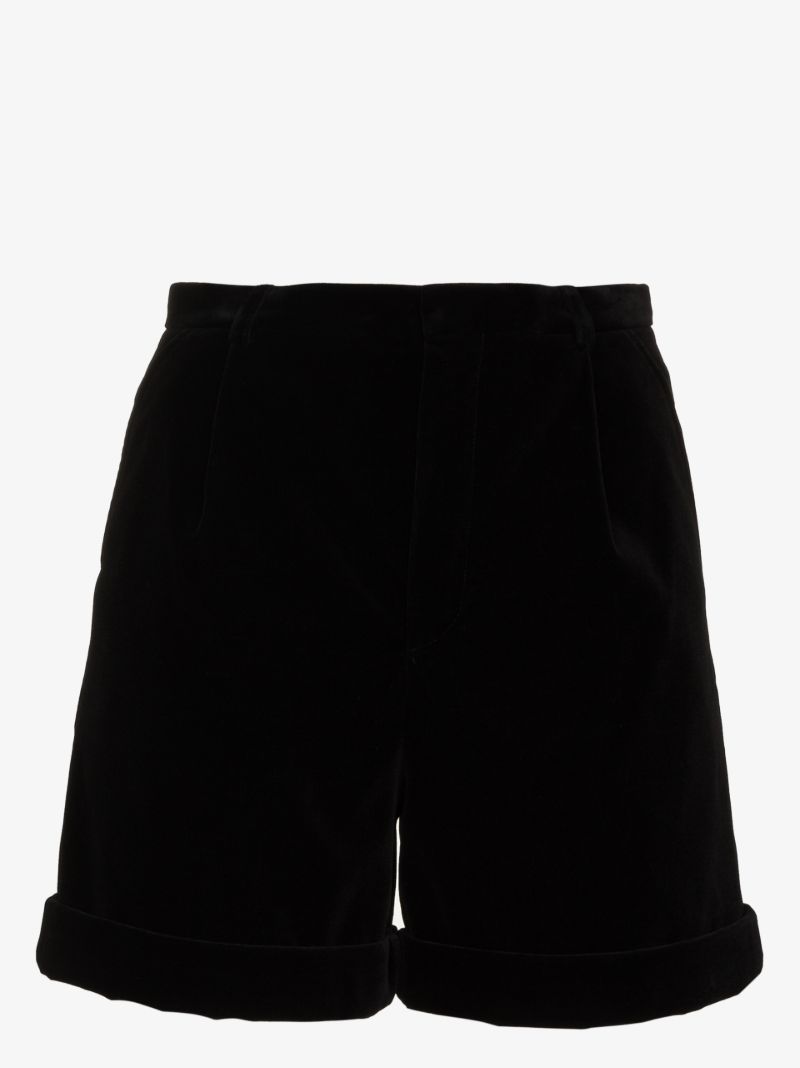 High Waist Velvet Shorts