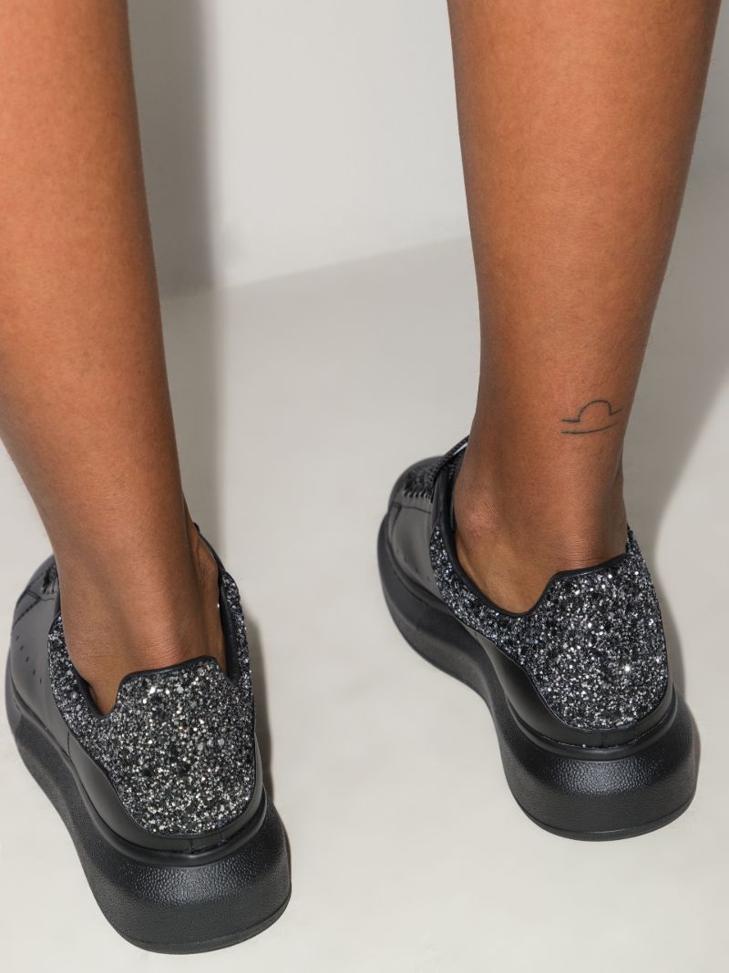 Black Glitter Oversized Sneakers