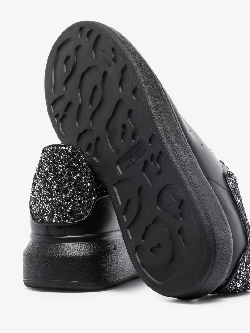 Black Glitter Oversized Sneakers