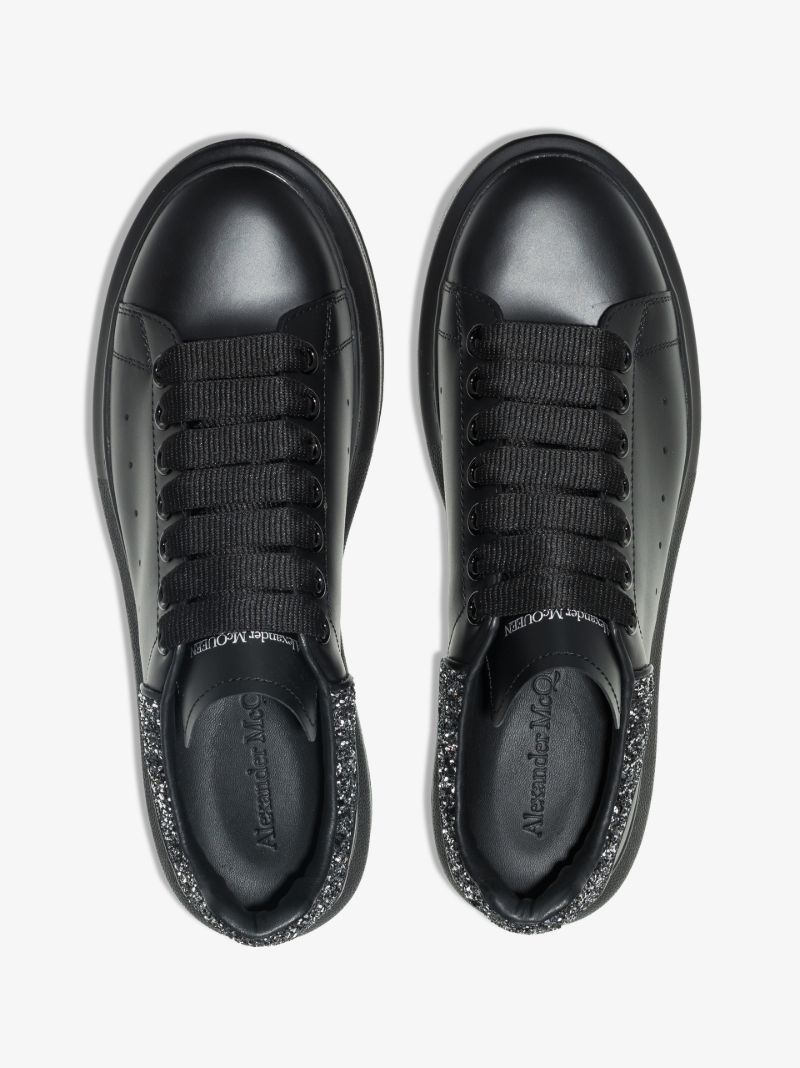 Black Glitter Oversized Sneakers