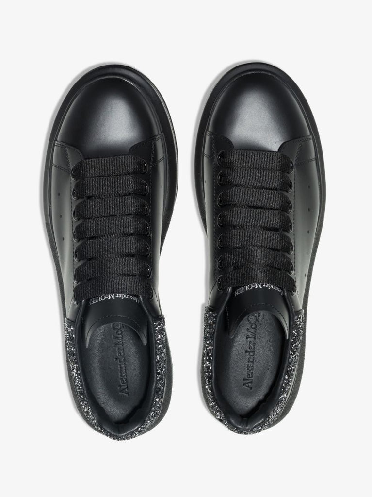 Black Glitter Oversized Sneakers