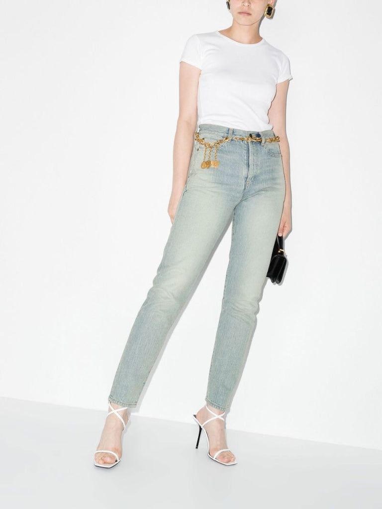 Blue Straight-leg Jeans