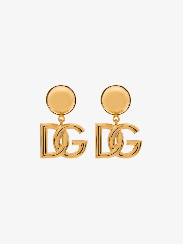 Gold Tone Dg Drop Earrings