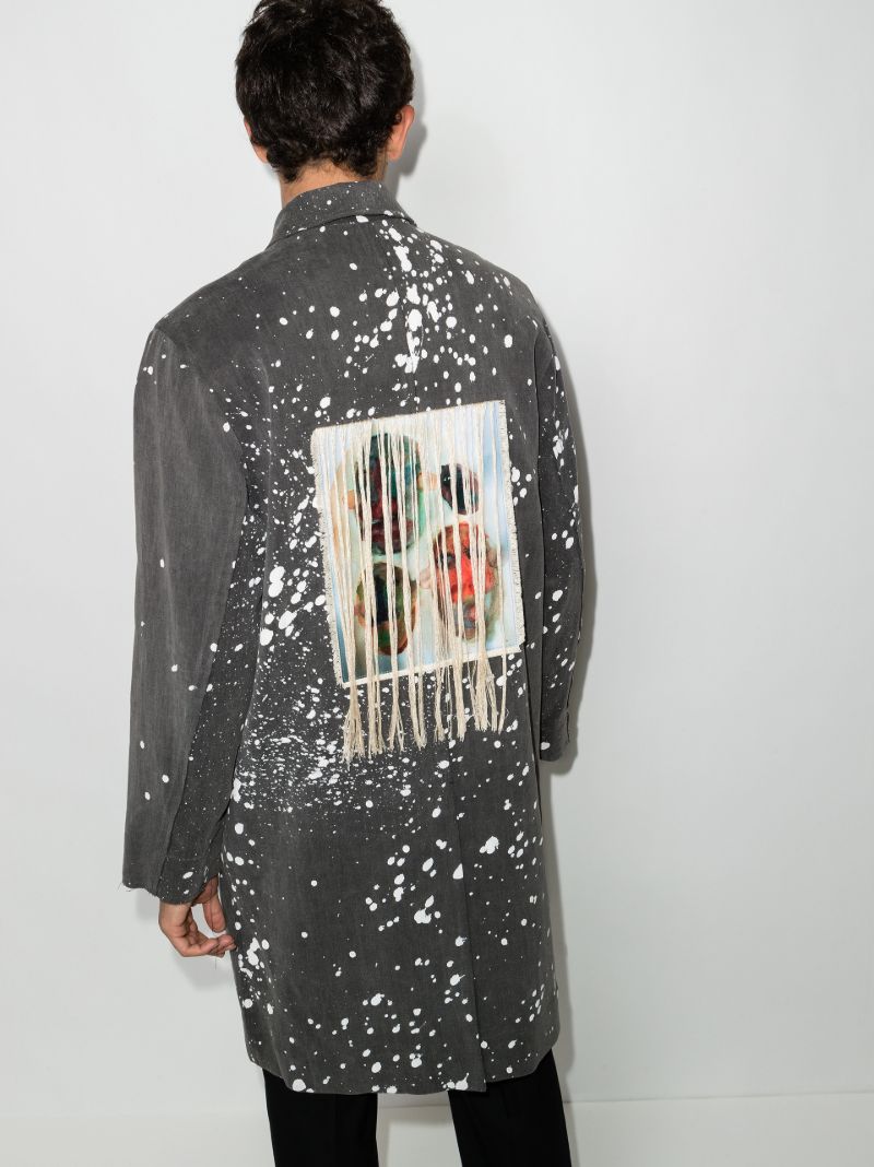Ghosts Splatter Print Chore Coat