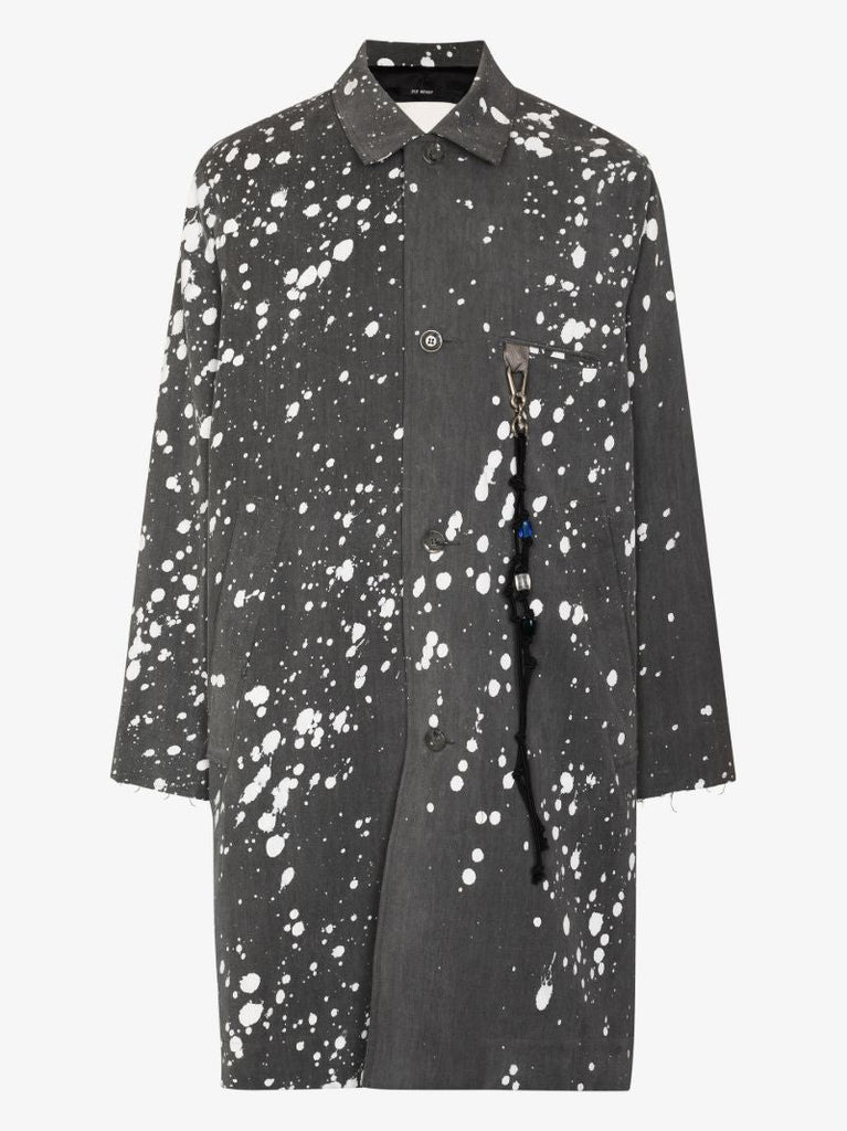 Ghosts Splatter Print Chore Coat