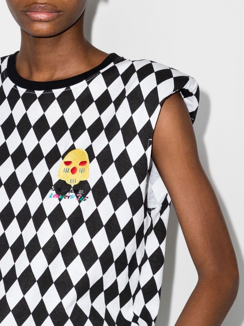 X Karl Lagerfeld Diamond Print Tank Top