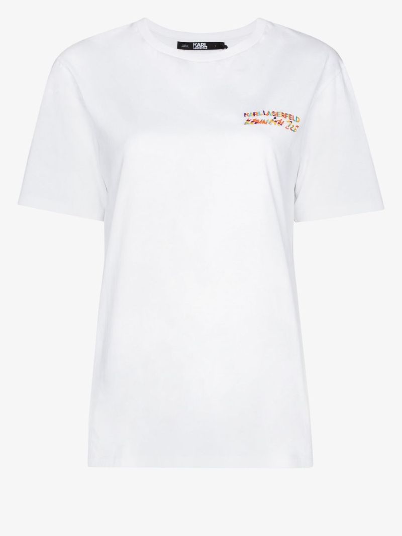 X K/karl Embroidered Logo T-shirt