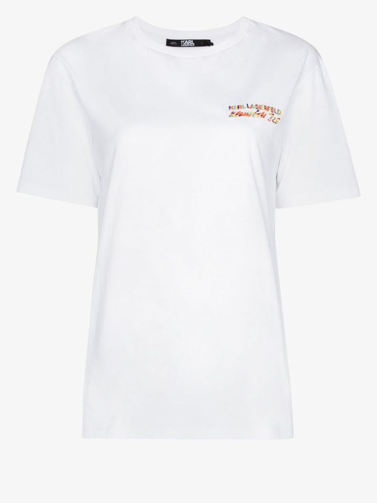X K/karl Embroidered Logo T-shirt