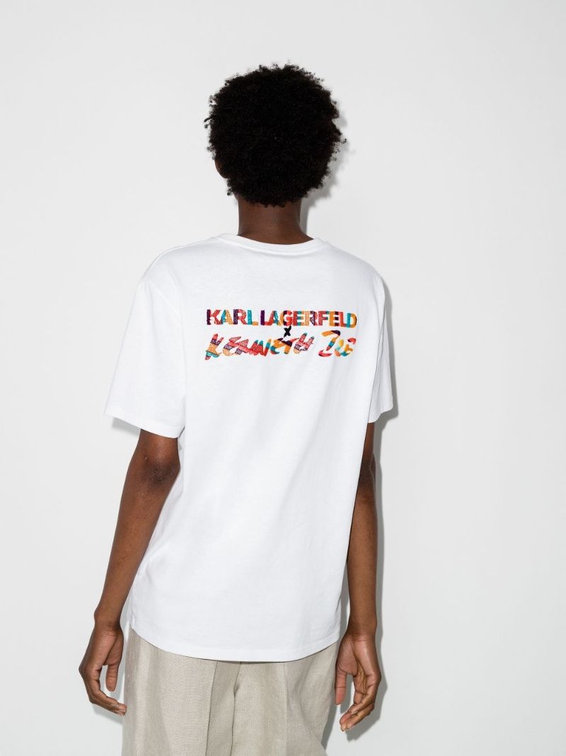 X K/karl Embroidered Logo T-shirt