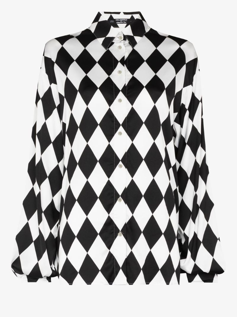 X Karl Lagerfeld Diamond Print Shirt