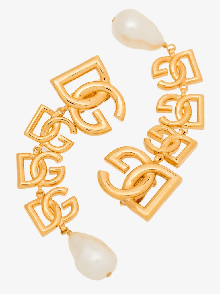 Gold-tone Dg Pearl Drop Earrings