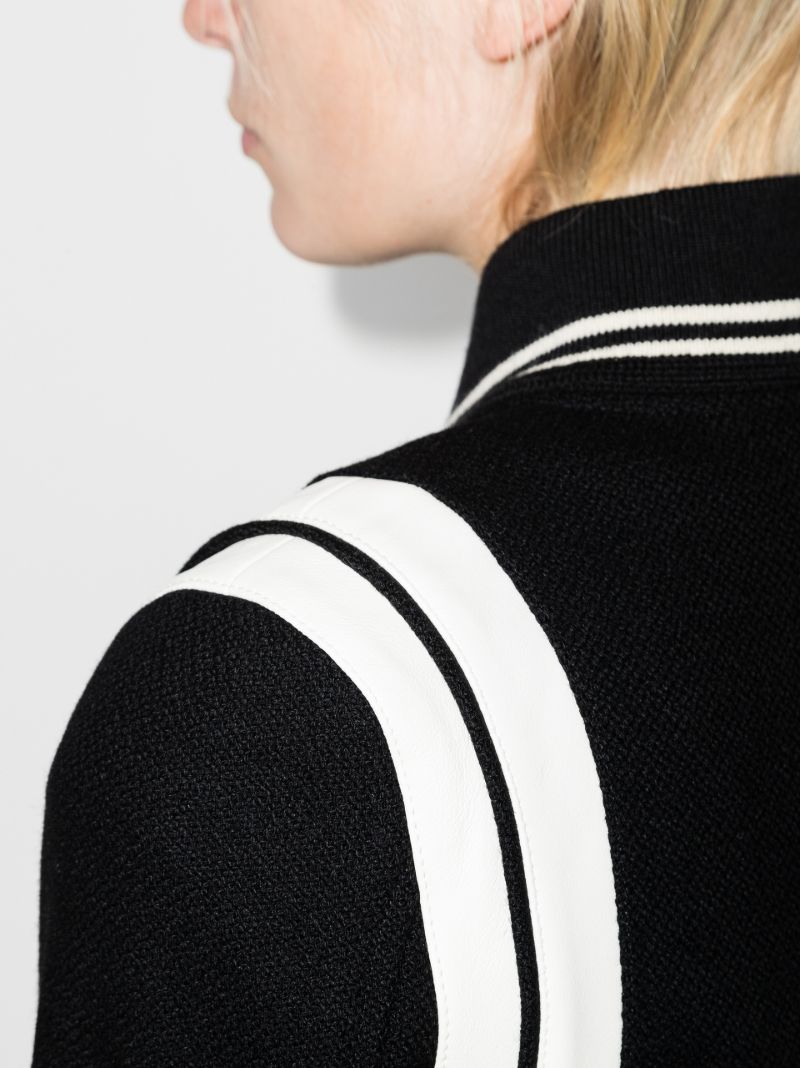 Black Wool Bomber Jacket