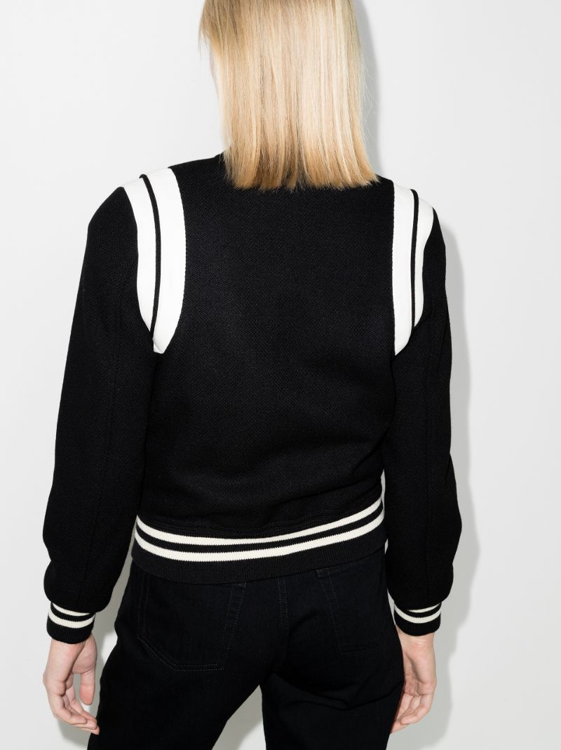 Black Wool Bomber Jacket