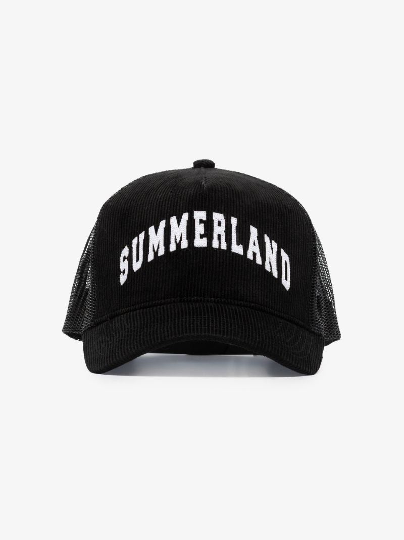 Black Summerland Corduroy Trucker Hat