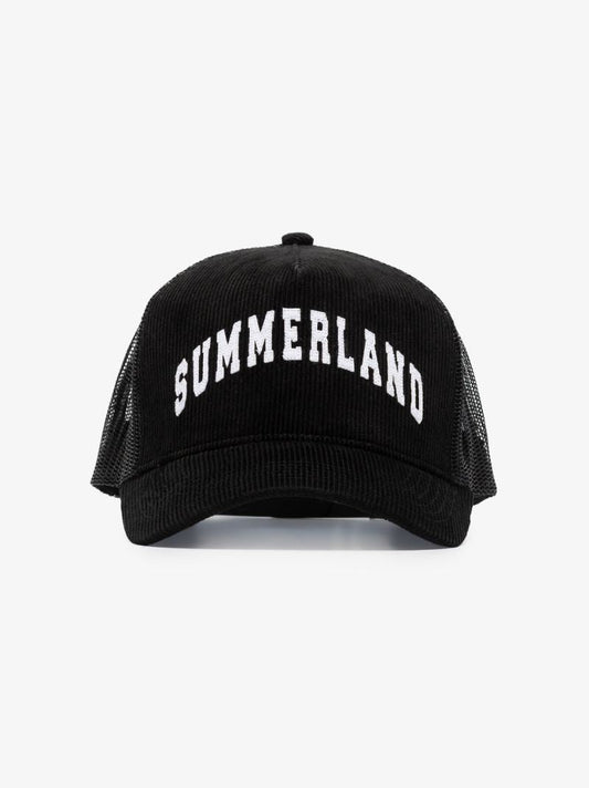 Black Summerland Corduroy Trucker Hat