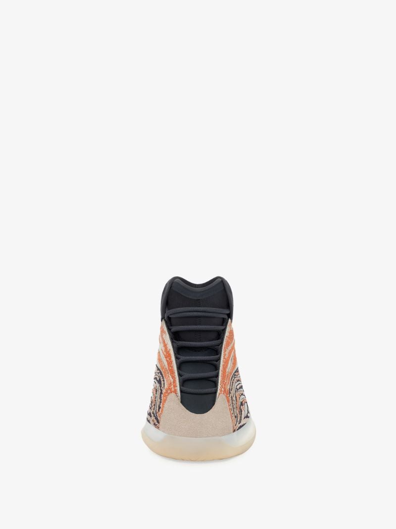 Black and Grey Qntm Flash Orange Sneakers