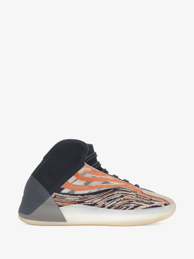 Black and Grey Qntm Flash Orange Sneakers