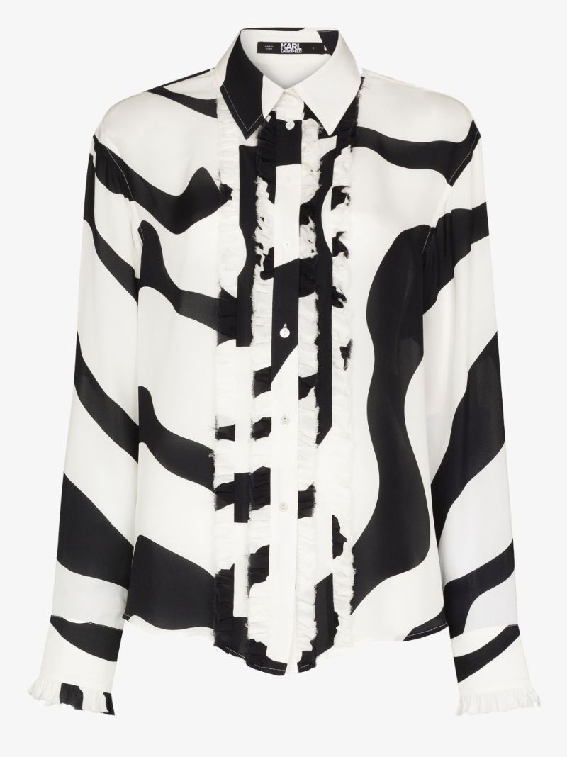 X Karl Lagerfeld Swirl Print Shirt