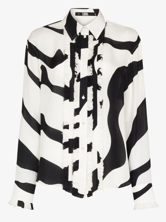 X Karl Lagerfeld Swirl Print Shirt